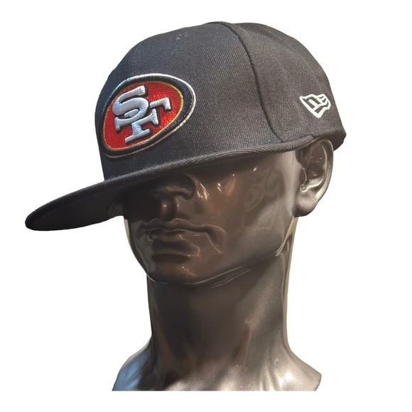 San Francisco 49ers New Era 59Fifty Fitted Cap Black Baseball Hat Classic Logo - Picture 5 of 5